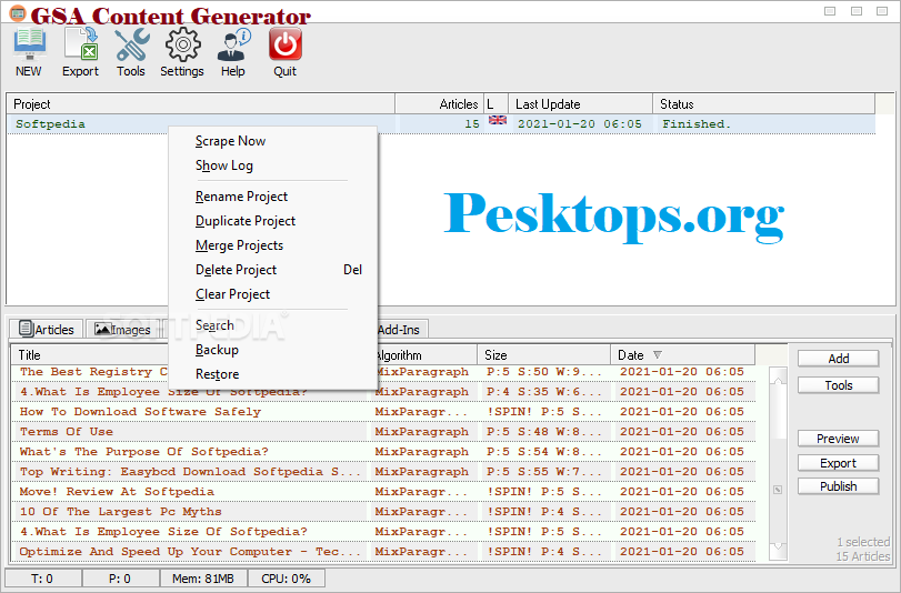 Download GSA Content Generator 5.99 Free Full Activated